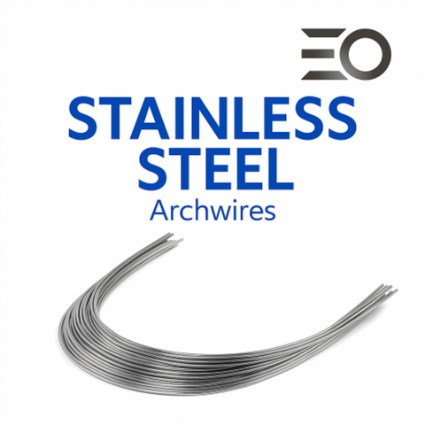 Stainless Steel rectangular orthodontic archwires 10 pack — upper or lower, natural or ovoid arch form, rrectangular sizes from .014x.014 to .021x.025