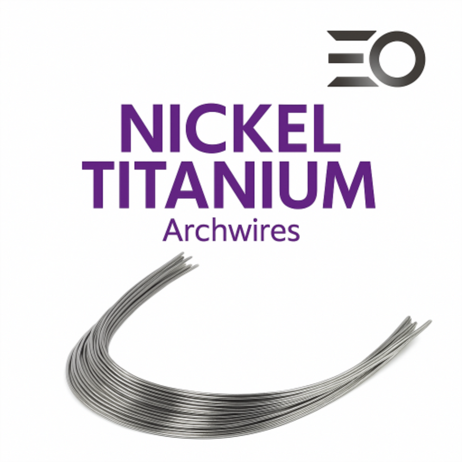 Nickel titanium rectangular orthodontic archwires 10 pack — upper or lower, natural or ovoid arch form, rrectangular sizes from .014x.014 to .021x.025