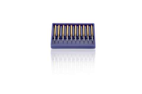 7901 Gold Carbide Finishing Bur – Orthodontic Needle Tip Shape
